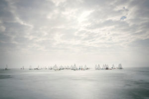 Ice sailing European championship on Lake Balaton in Hungary, the participants prepare the ice-sailors for the regatta in the morning and they wait for the regatta to begin Ice sailing European championship on Lake Balaton in Hungary, the participants prepare the ice-sailors for the regatta in the morning and they wait for the regatta to begin